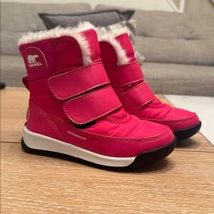 Sorel Fuchsia Kids Boots with Faux Fur